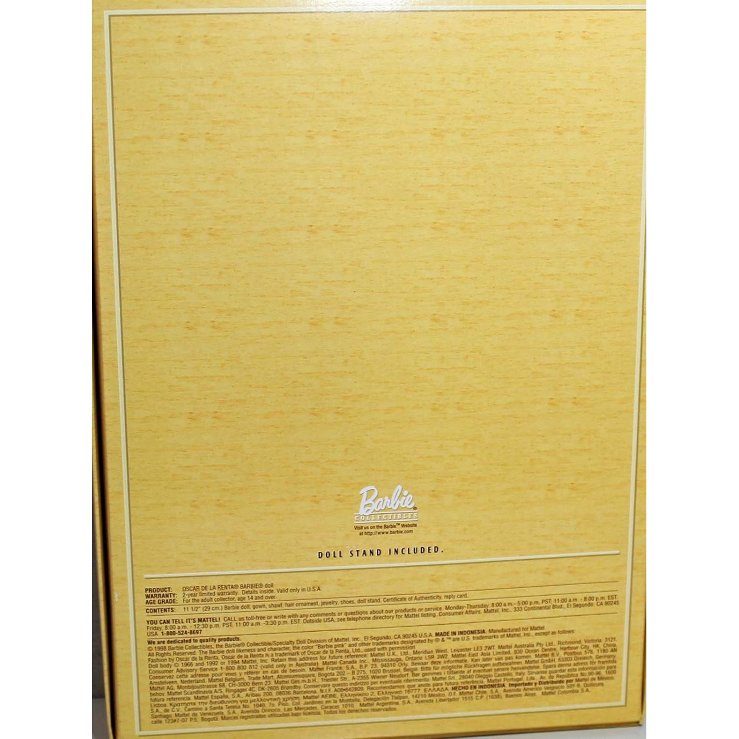 Muñeca Barbie Oscar de la Renta Edición Limitada 35.56 cm