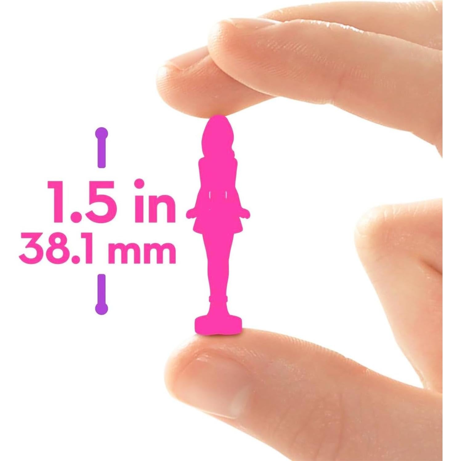 Conjunto de Mini Figuras Sorpresa Barbie - 3 Muñecas y Stickers