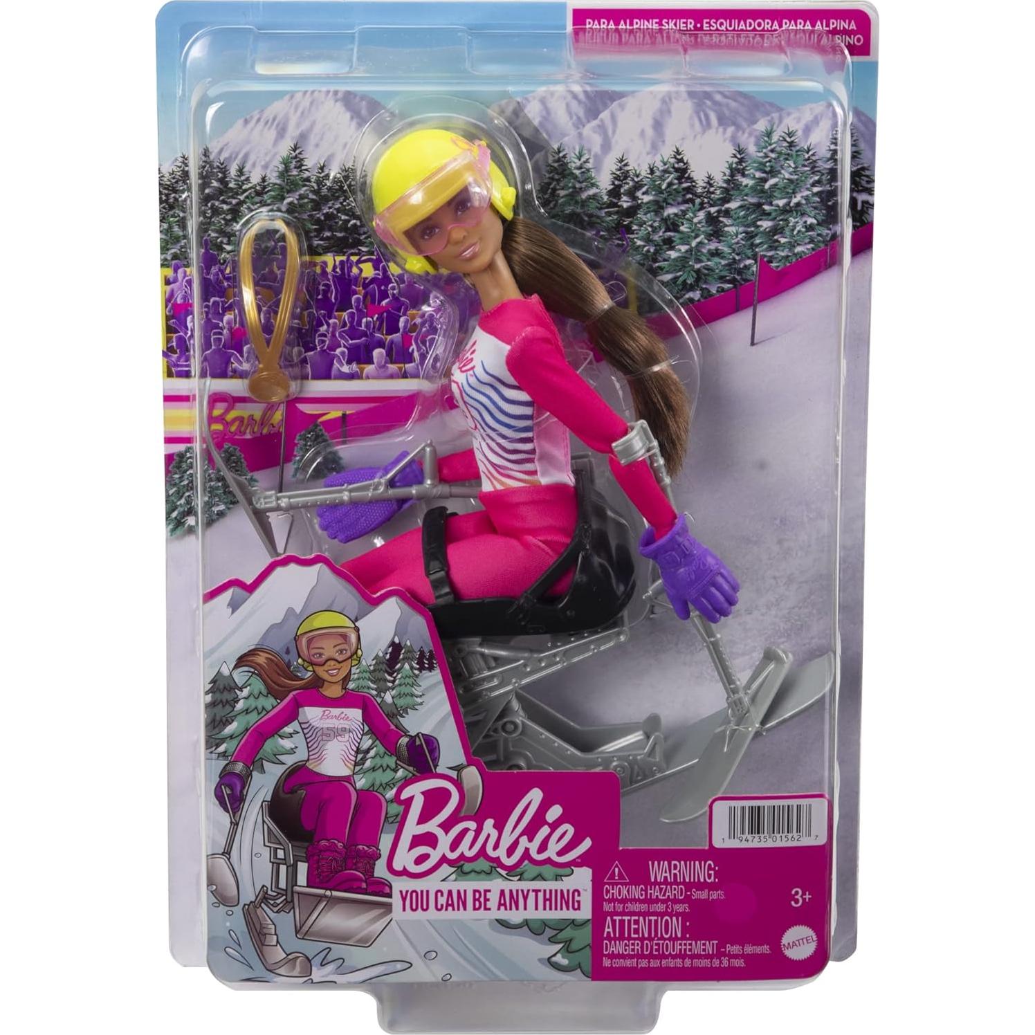 Muñeca Barbie Esquiadora de Alpino con Accesorios - Mattel