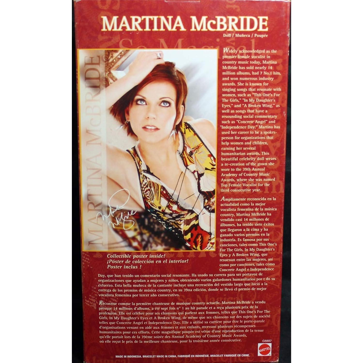 Muñeca Barbie Coleccionista Martina McBride 33cm