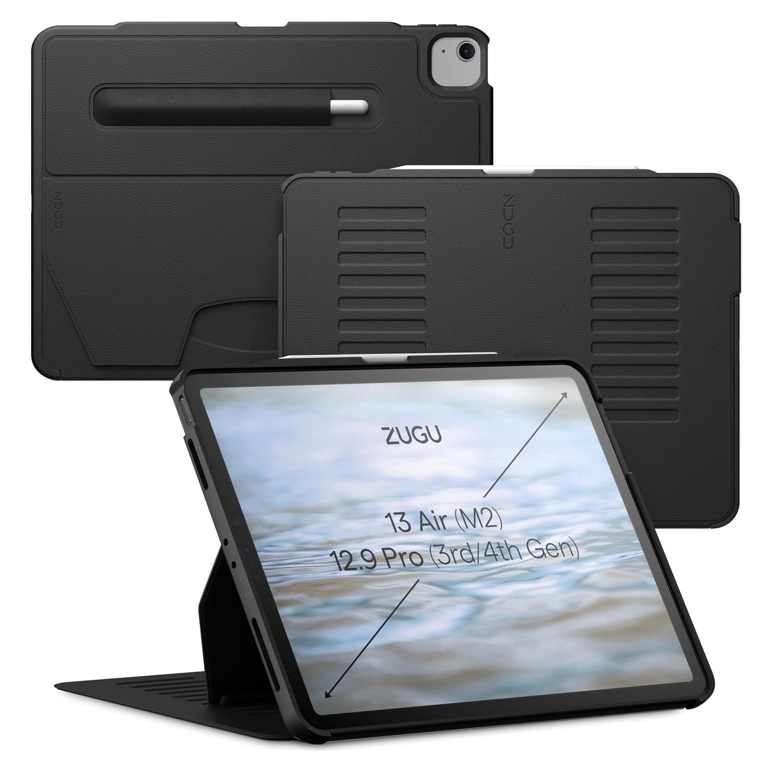 Funda ZUGU para iPad Air 13" M3 2025 y M2 2024 - Negro