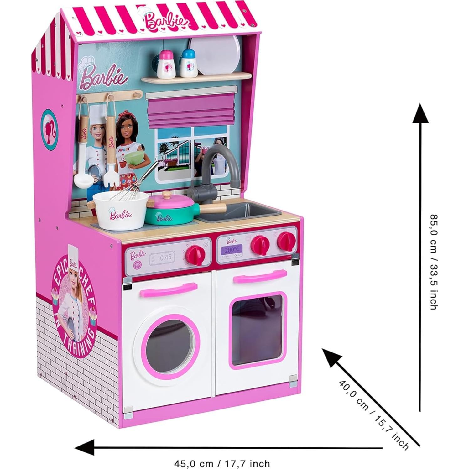 Cocina de Madera y Metal Theo Klein 2 en 1 Barbie 85 cm