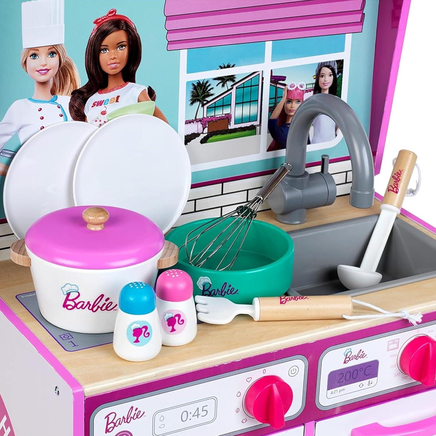 Cocina de Madera y Metal Theo Klein 2 en 1 Barbie 85 cm