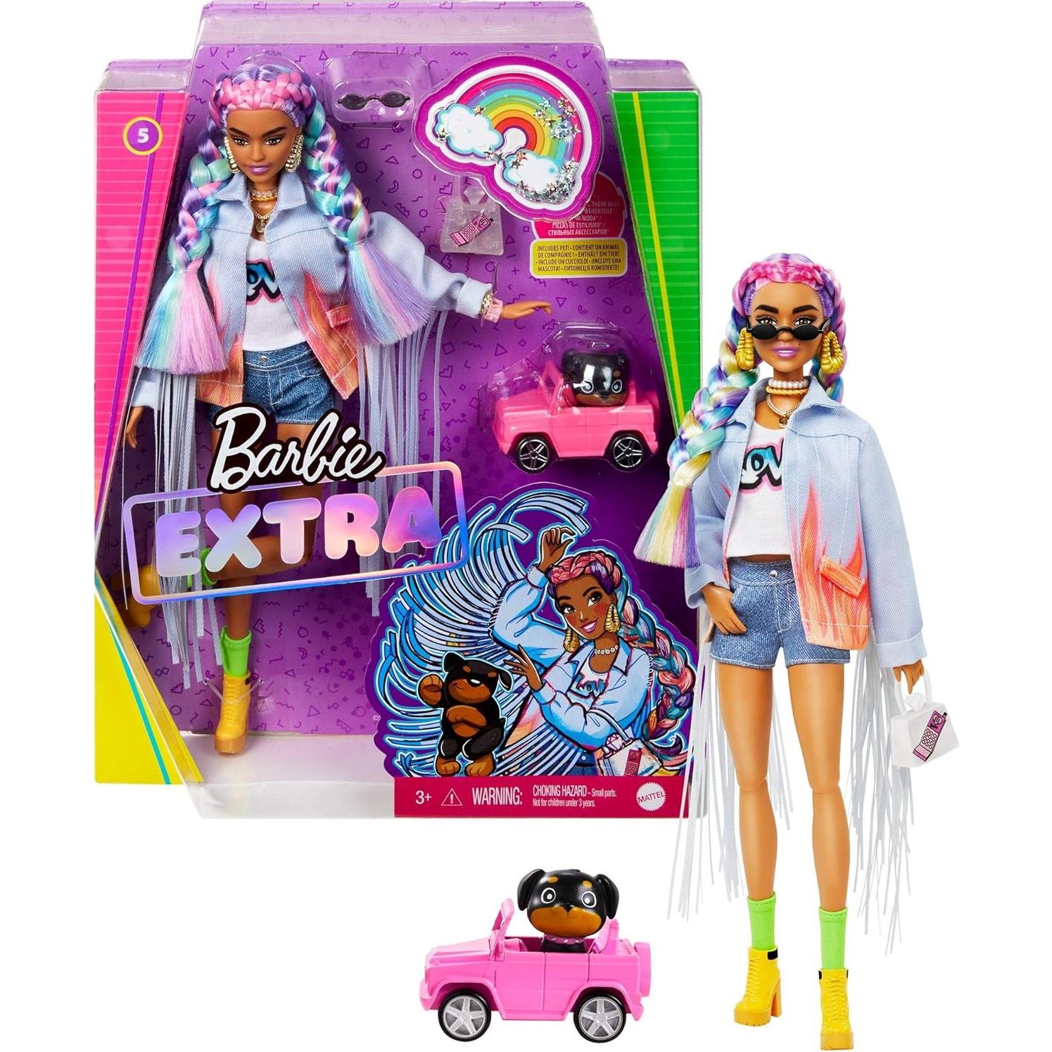 Muñeca Barbie Extra con accesorios y cachorro - Mattel