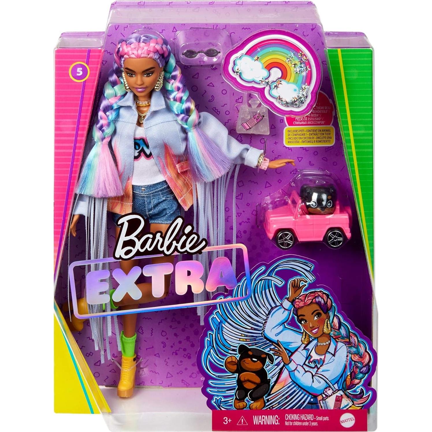 Muñeca Barbie Extra con accesorios y cachorro - Mattel