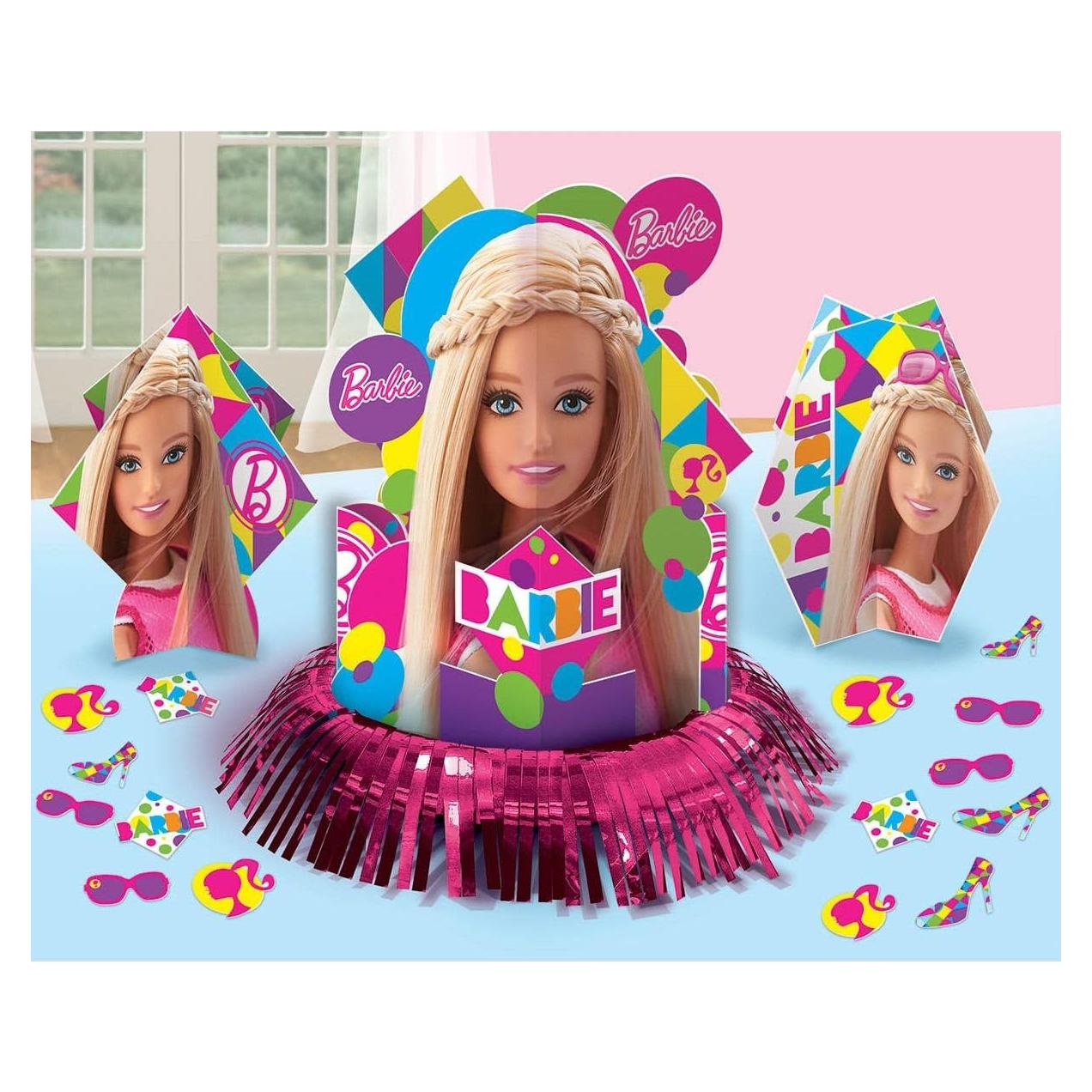 Kit de Decoración de Mesa Barbie Brillante - 23 Piezas