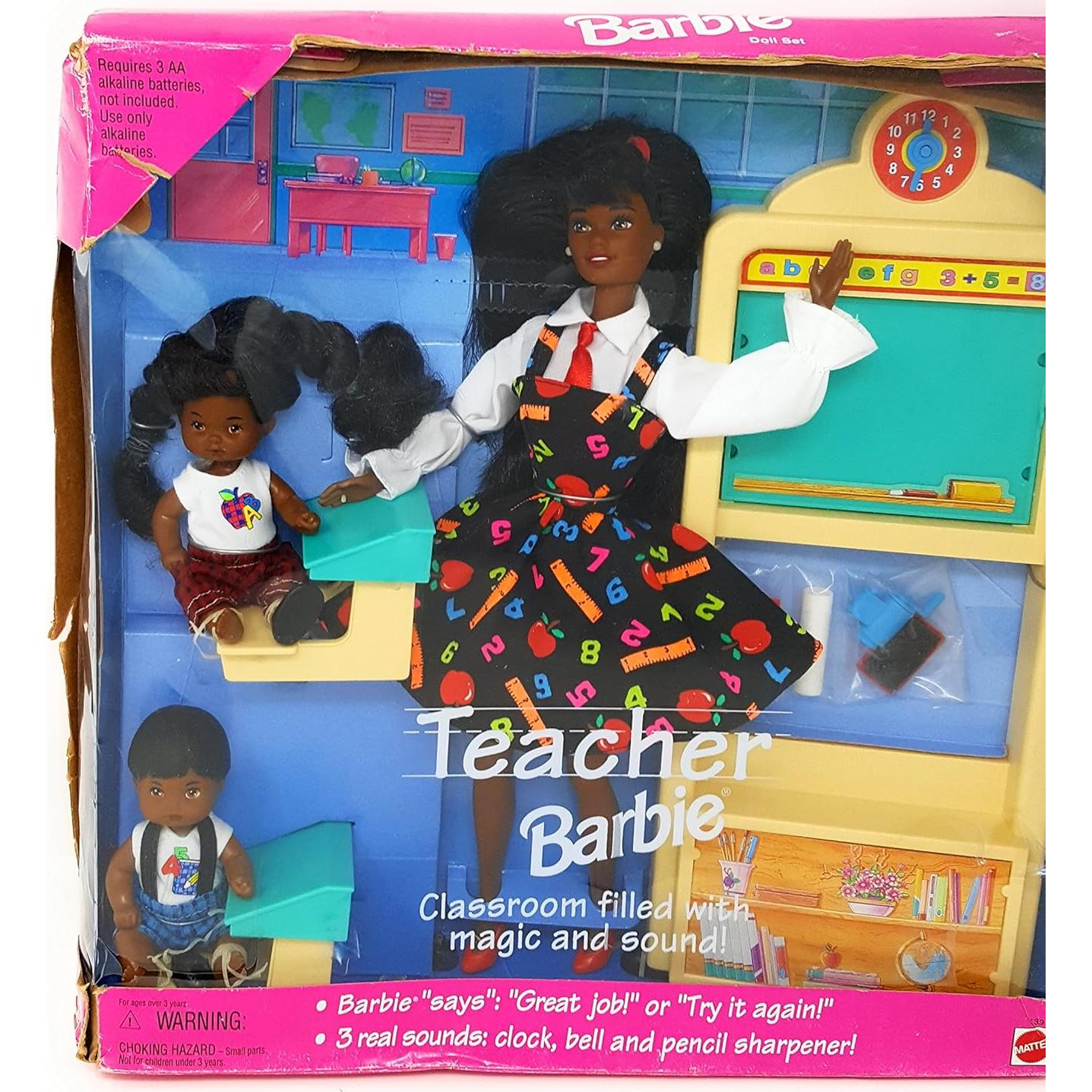Muñeca Barbie Maestra con 2 Estudiantes Mattel 1995