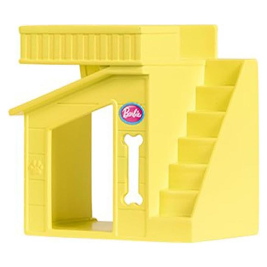 Casa de Perro Amarilla de Reemplazo para Barbie Dreamhouse HMX10
