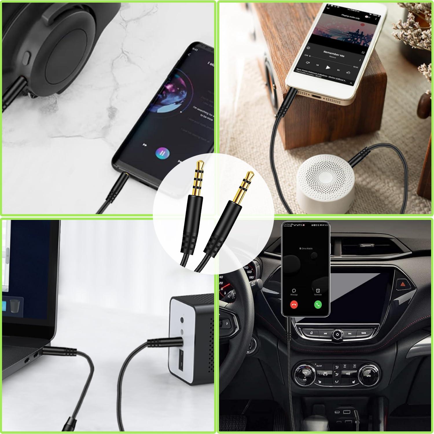 Cable Auxiliar 3.5mm Weatwo con Micrófono y Control de Volumen