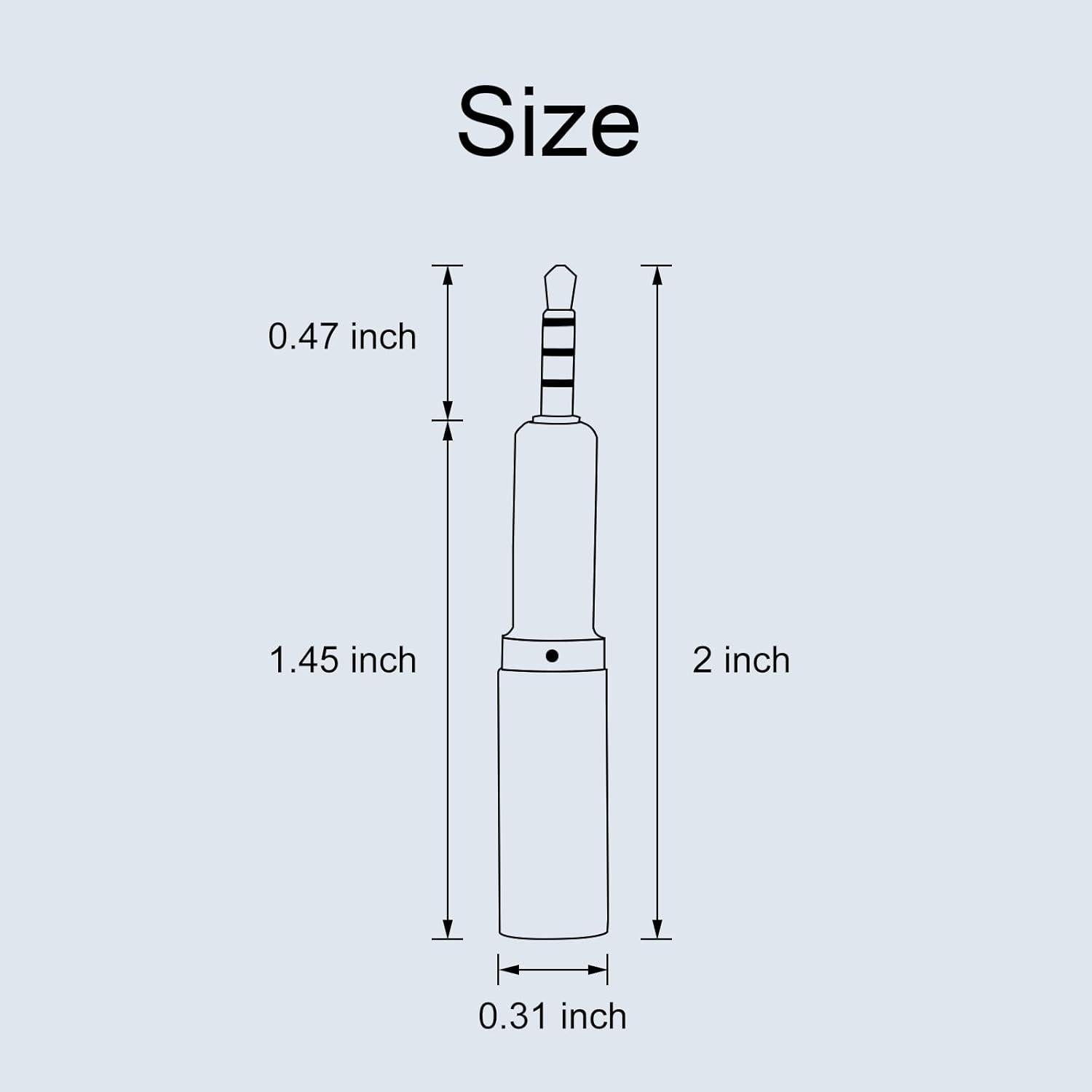 Adaptador de Audio OKCSC 2.5mm a 3.5mm para Auriculares