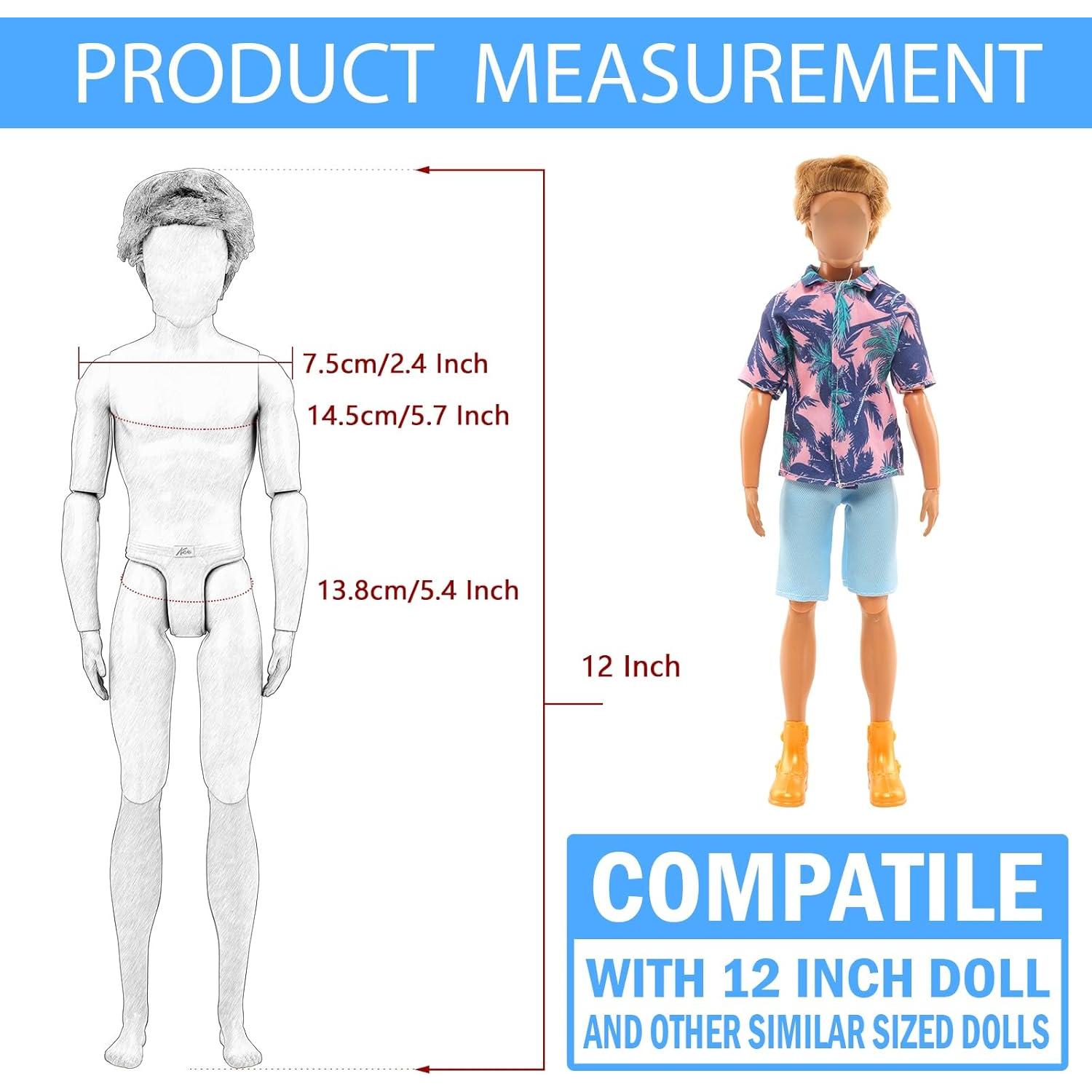 Lote 12 Ropa Formal para Muñecos Miunana 30 cm - 5 Conjuntos