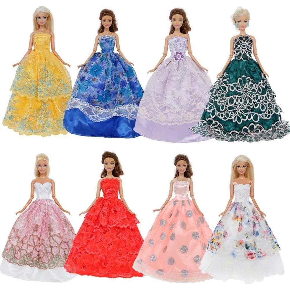 5 Vestidos de Fiesta para Muñeca 11.5" EADBYG - Alta Calidad