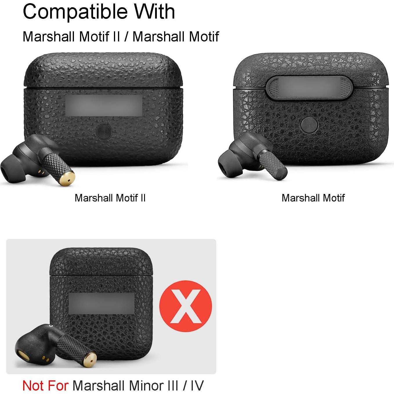 Espumas de Reemplazo Klowcok para Auriculares Marshall Motif II A.N.C - 3 Pares S/M/L Negro