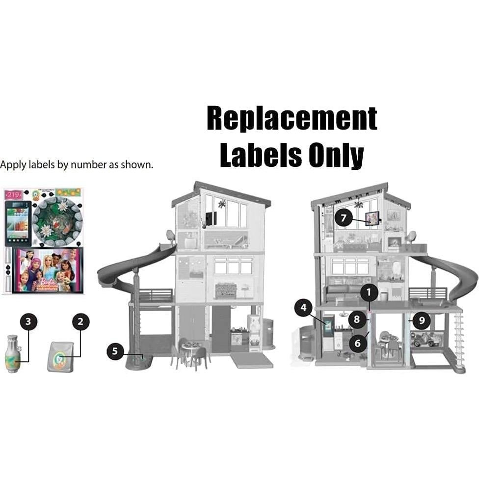 Hoja de Stickers de Repuesto Barbie Dreamhouse FHY73