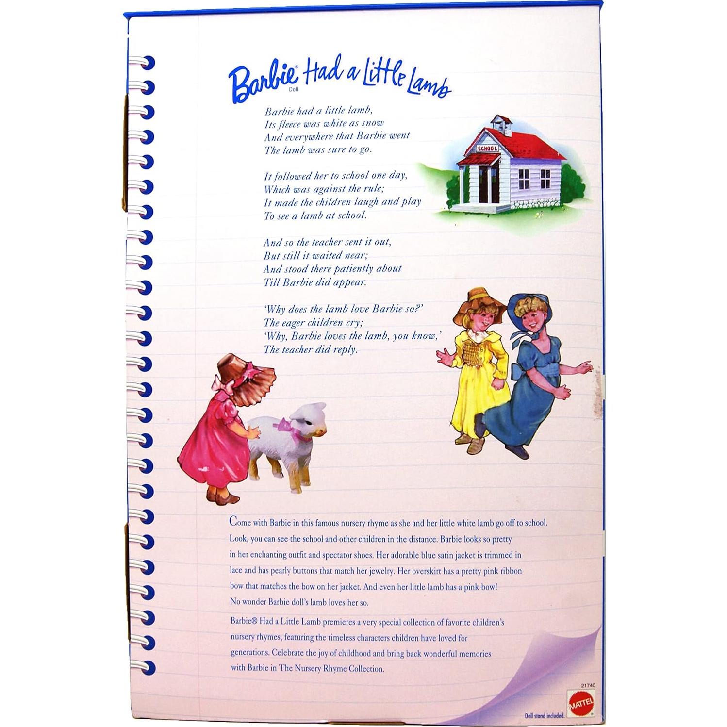 Muñeca Barbie Tenía un Corderito Mattel 21740 0.45 kg