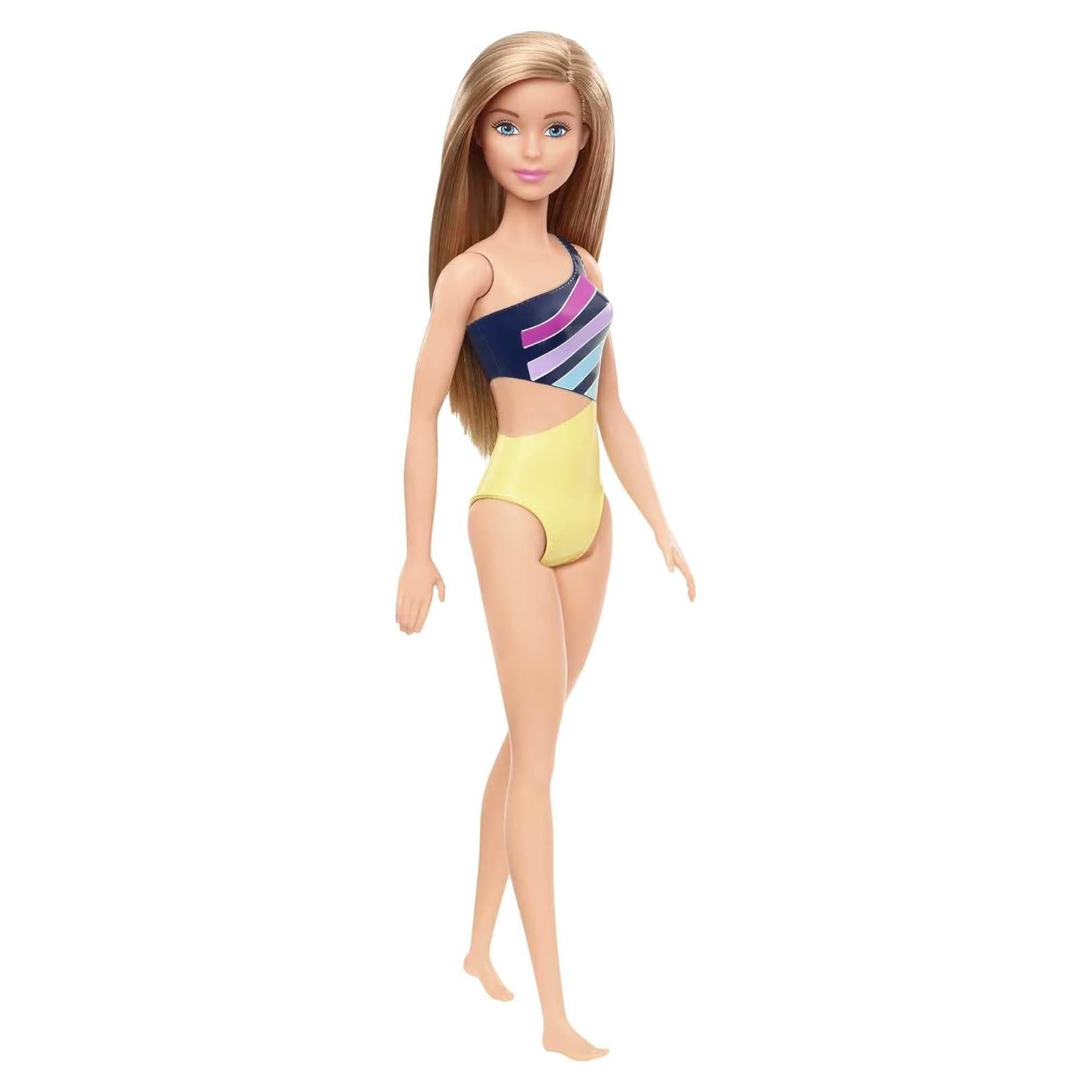 Muñeca Barbie con traje de baño colorido - Mattel GHW41