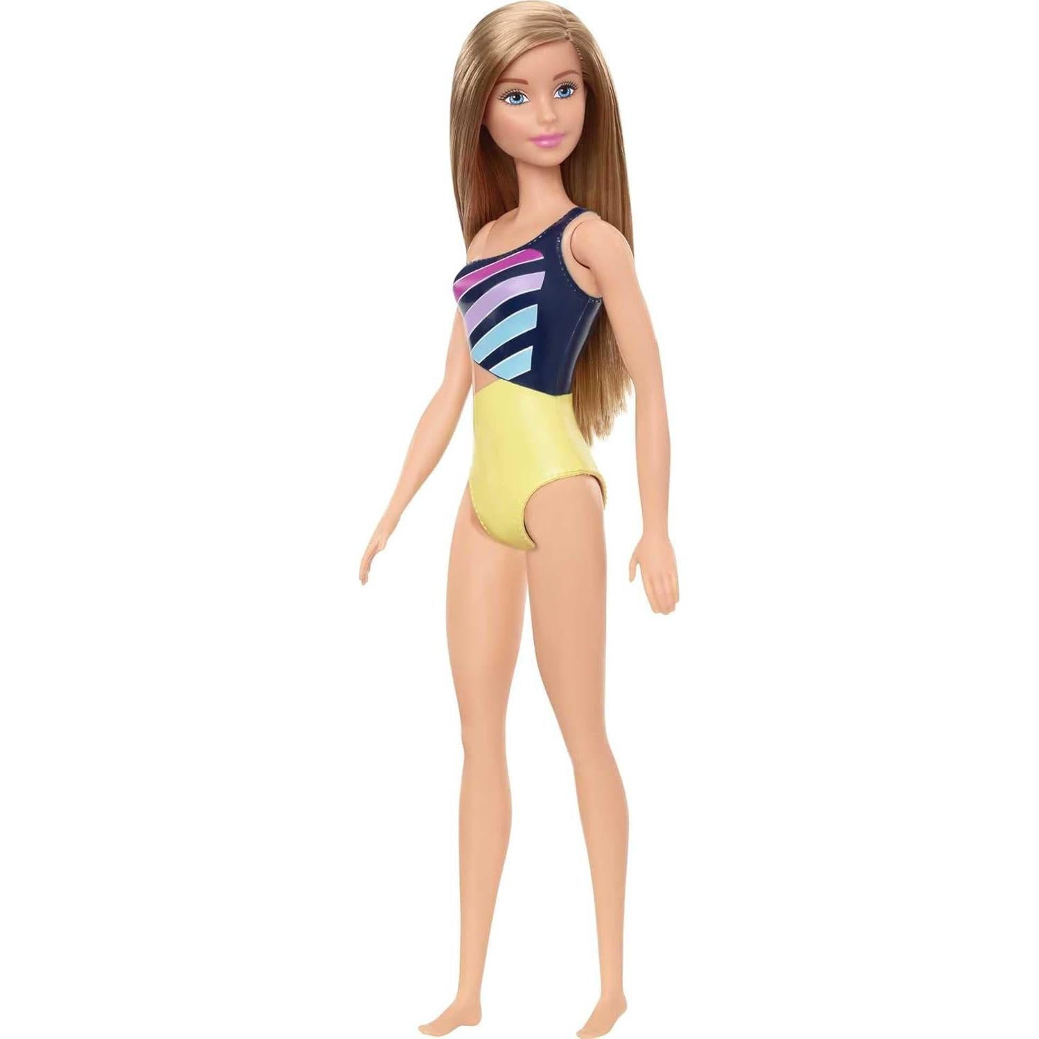 Muñeca Barbie con traje de baño colorido - Mattel GHW41