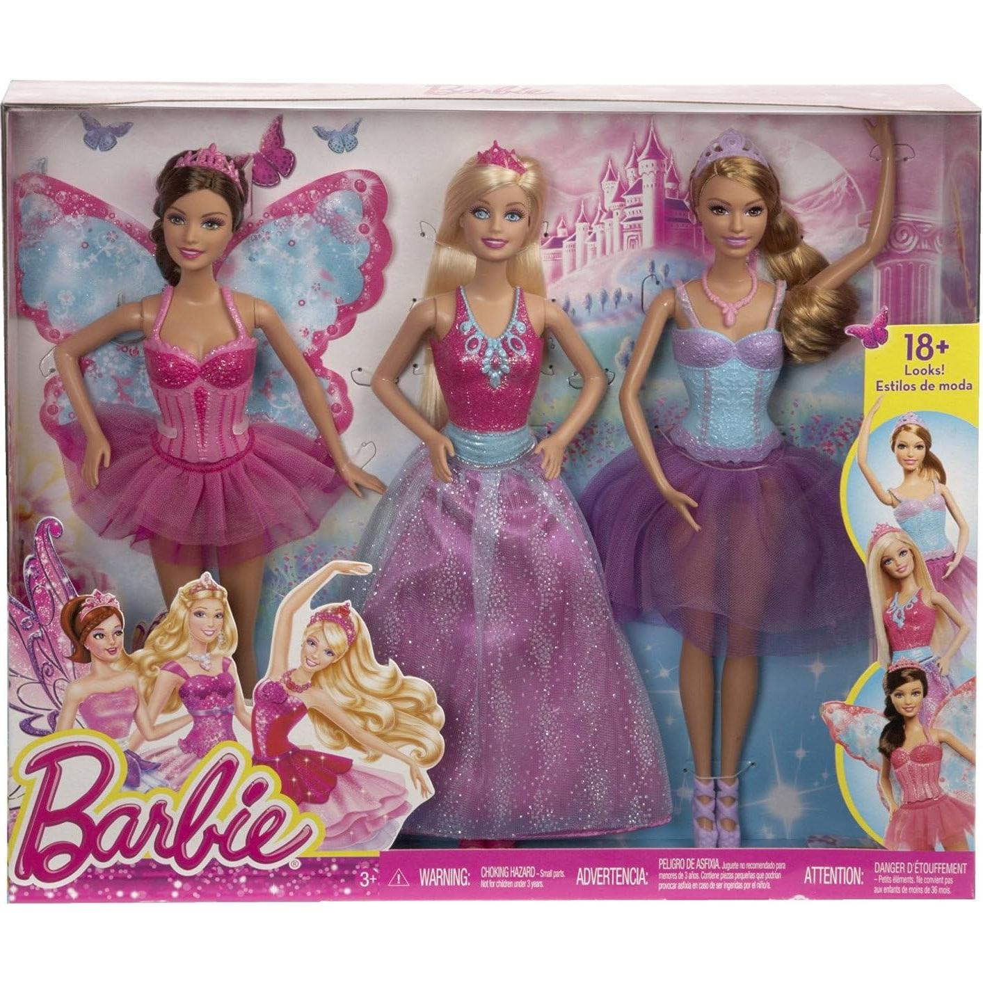 Conjunto de 3 Muñecas Barbie Cuento de Hadas - Mattel