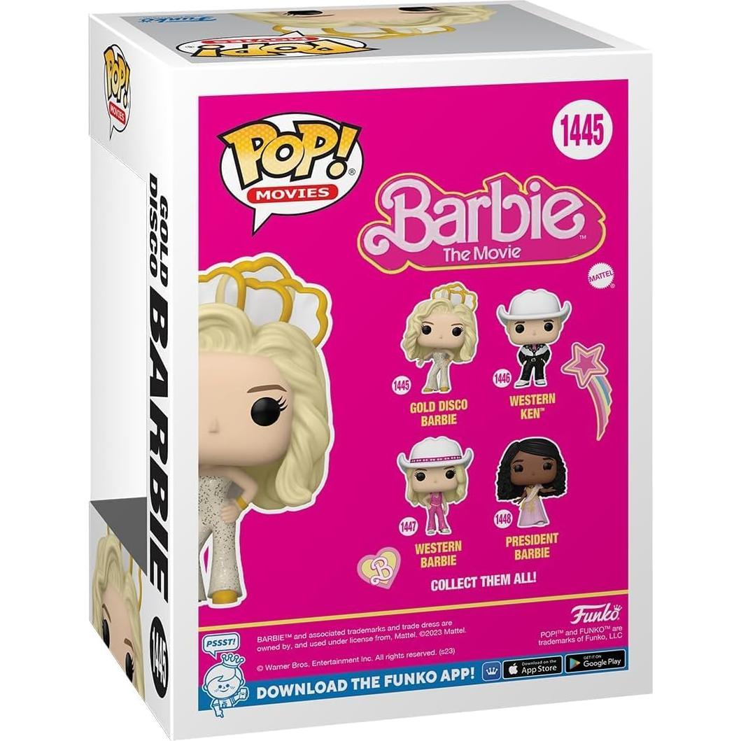 Figura de Vinilo Funko Gold Disco Barbie 9.53 cm con Protector