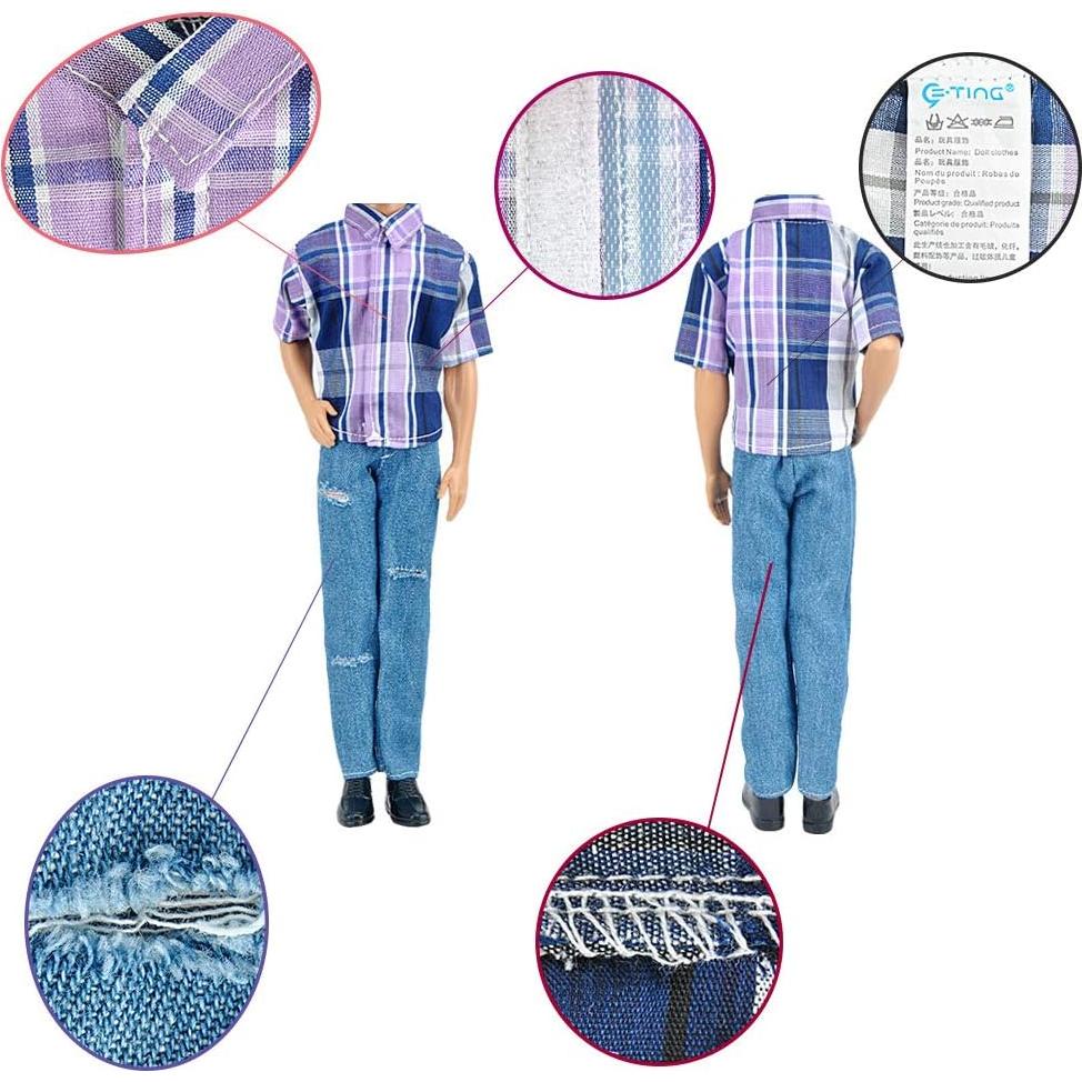 Conjunto de Ropa Casual E-TING para Muñecas 30 cm - 3 Piezas