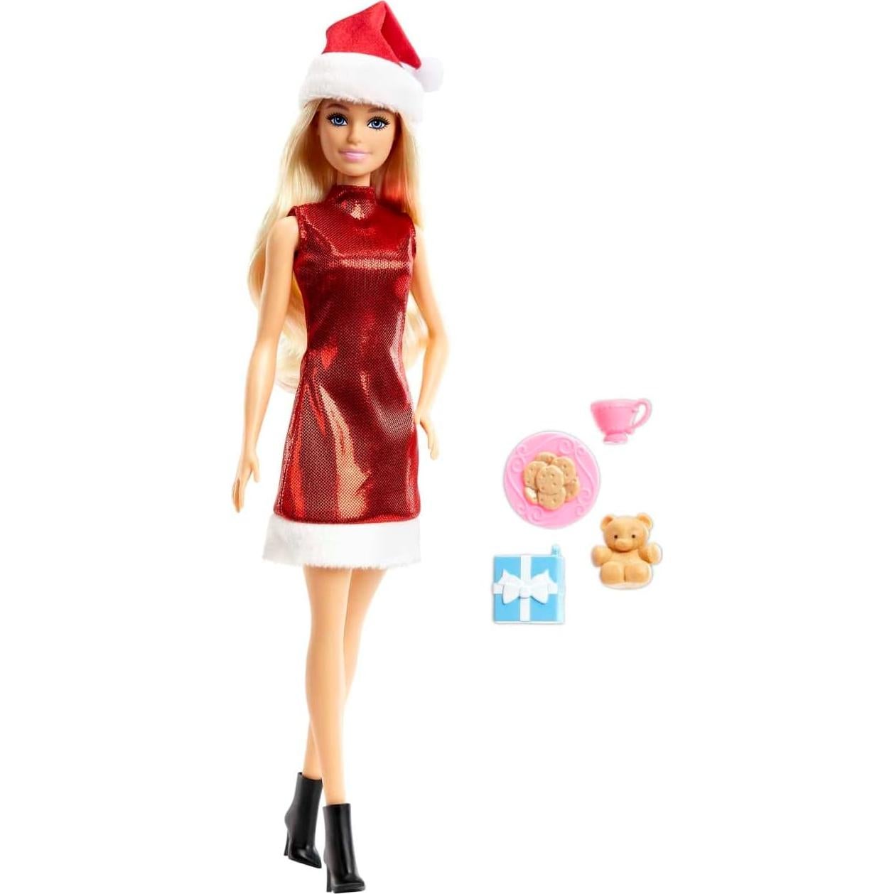 Muñeca Barbie Santa Festiva Mattel 32.39 cm con Accesorios