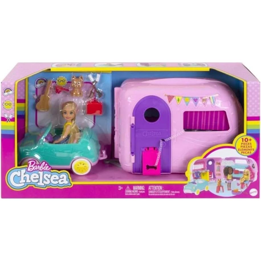 Muñeca Barbie Chelsea con Juego de Camper y Armario