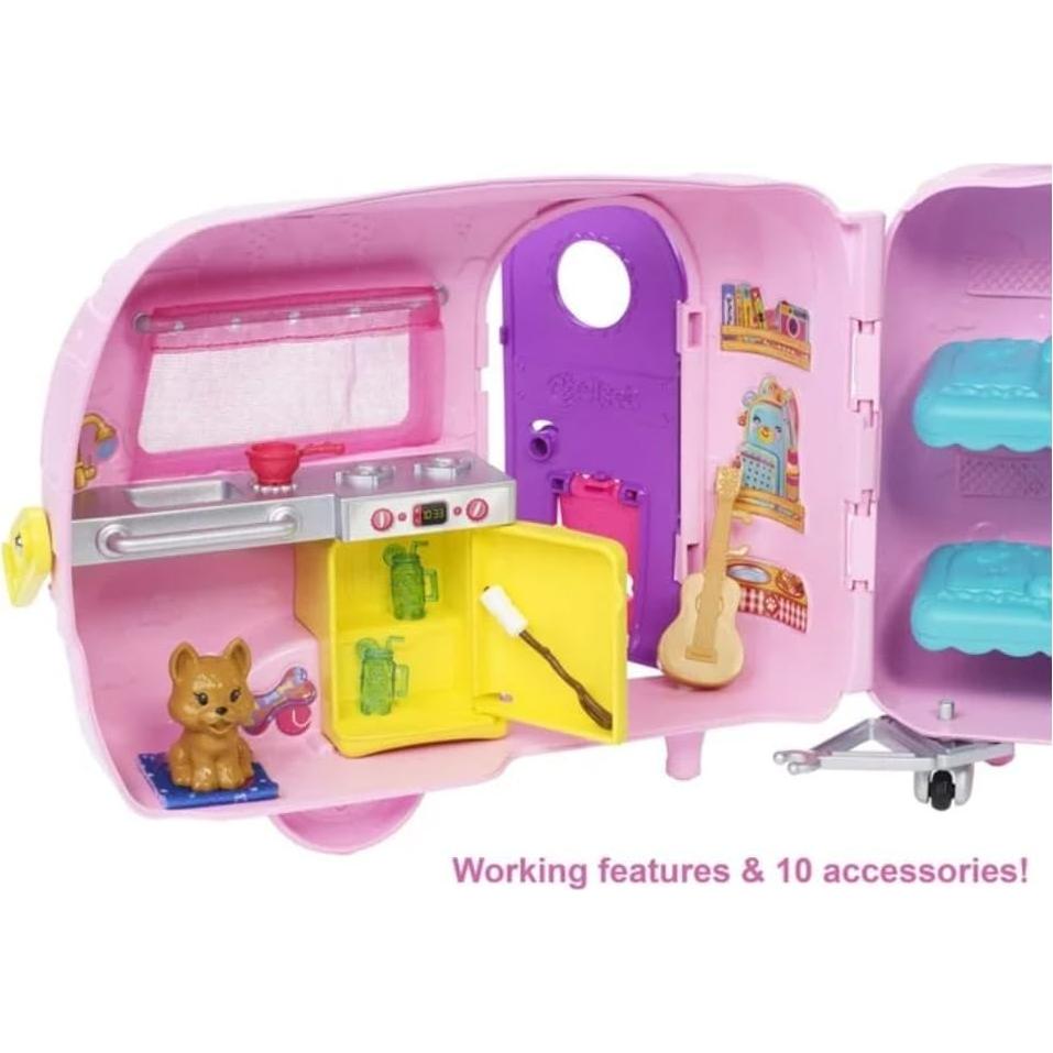 Muñeca Barbie Chelsea con Juego de Camper y Armario