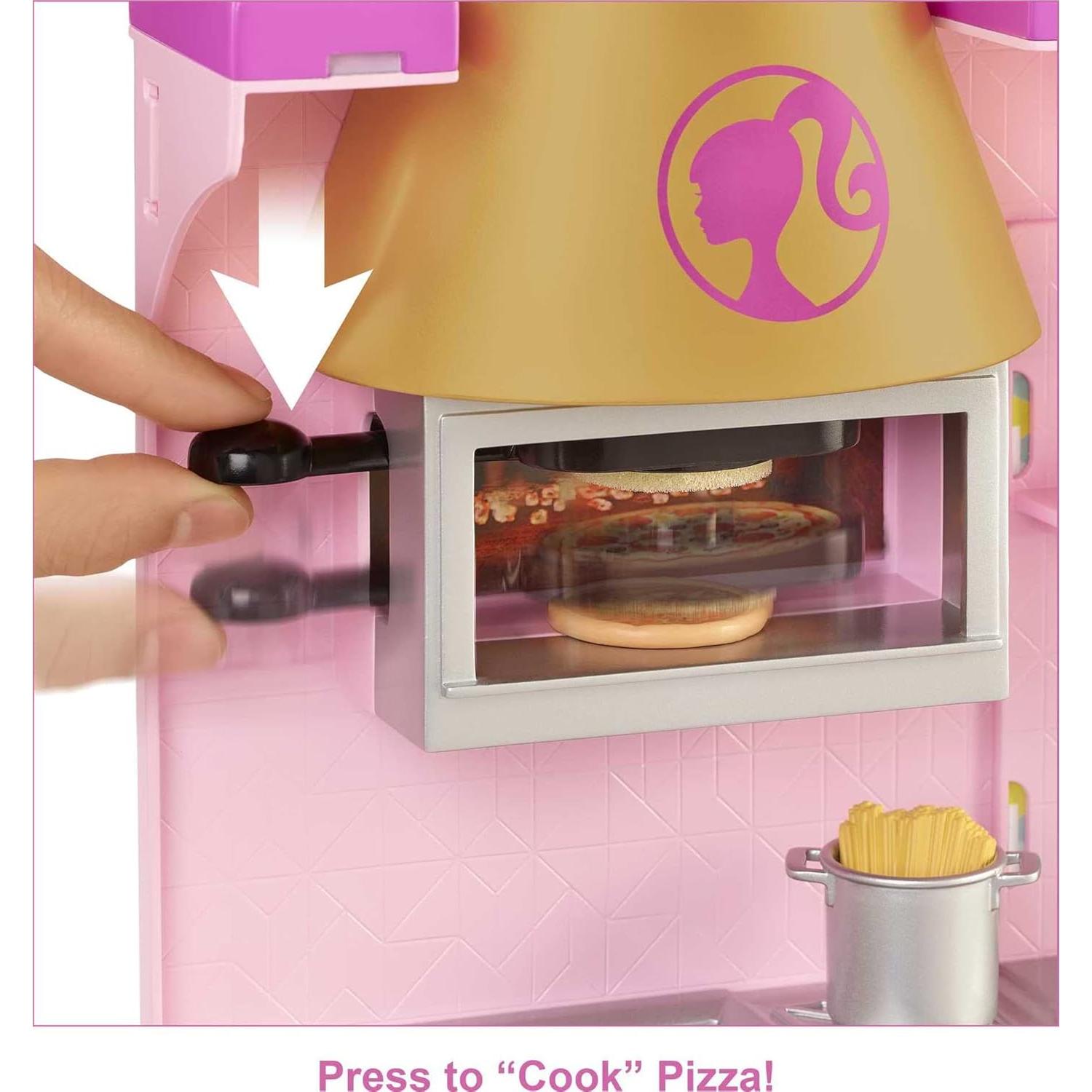 Juego de Restaurante Barbie Cook 'n Grill con 30 Piezas