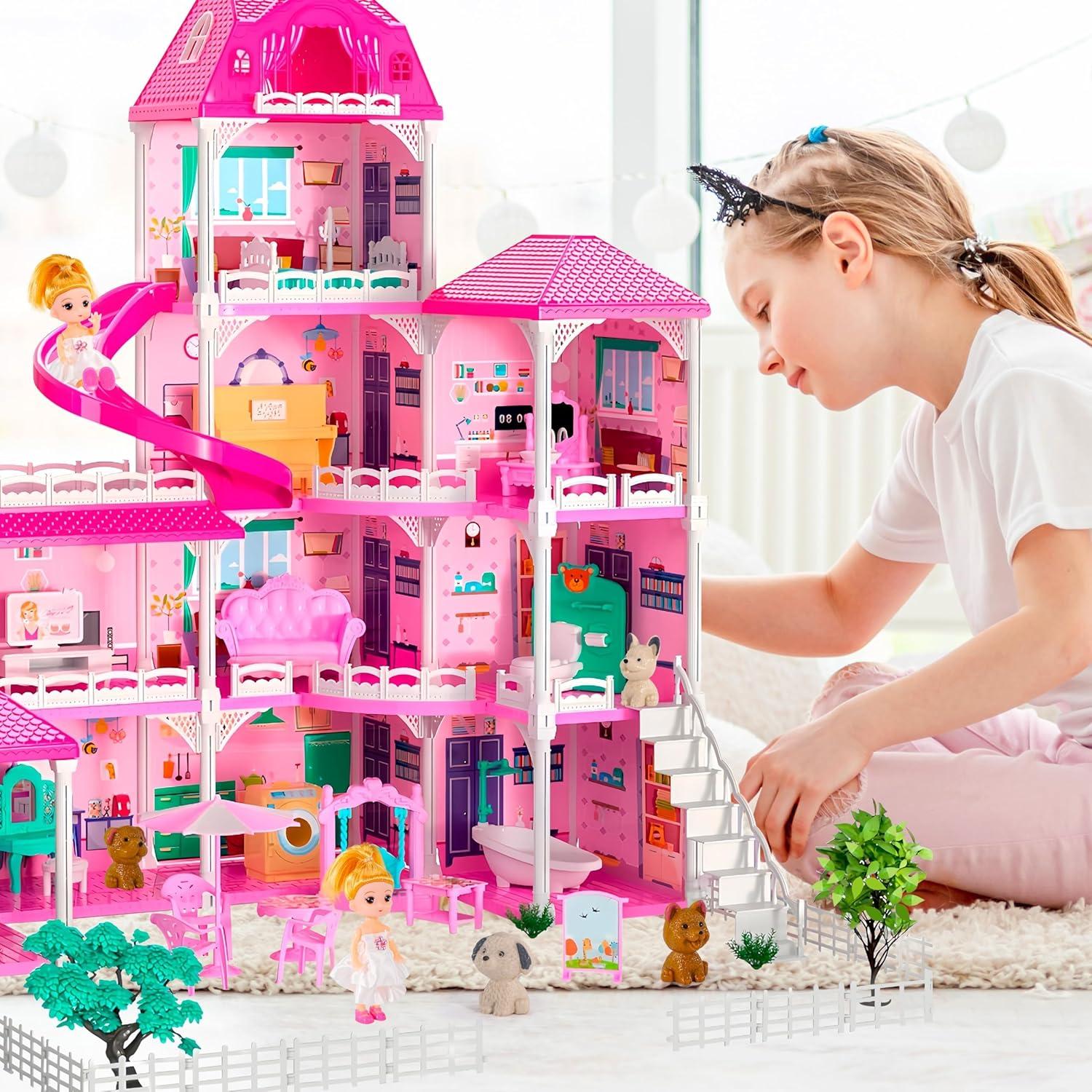 Casa de Muñecas Seifar 10 Habitaciones con Luz y Accesorios