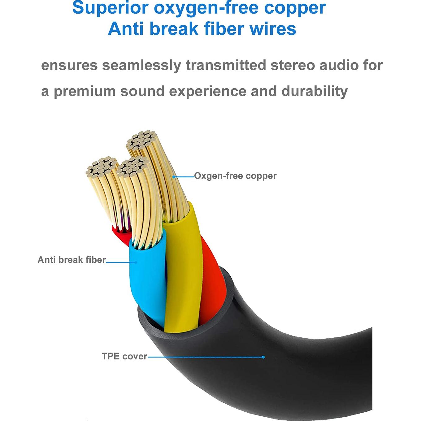 Cable de audio 2.5mm a 3.5mm Galice 1m para auriculares