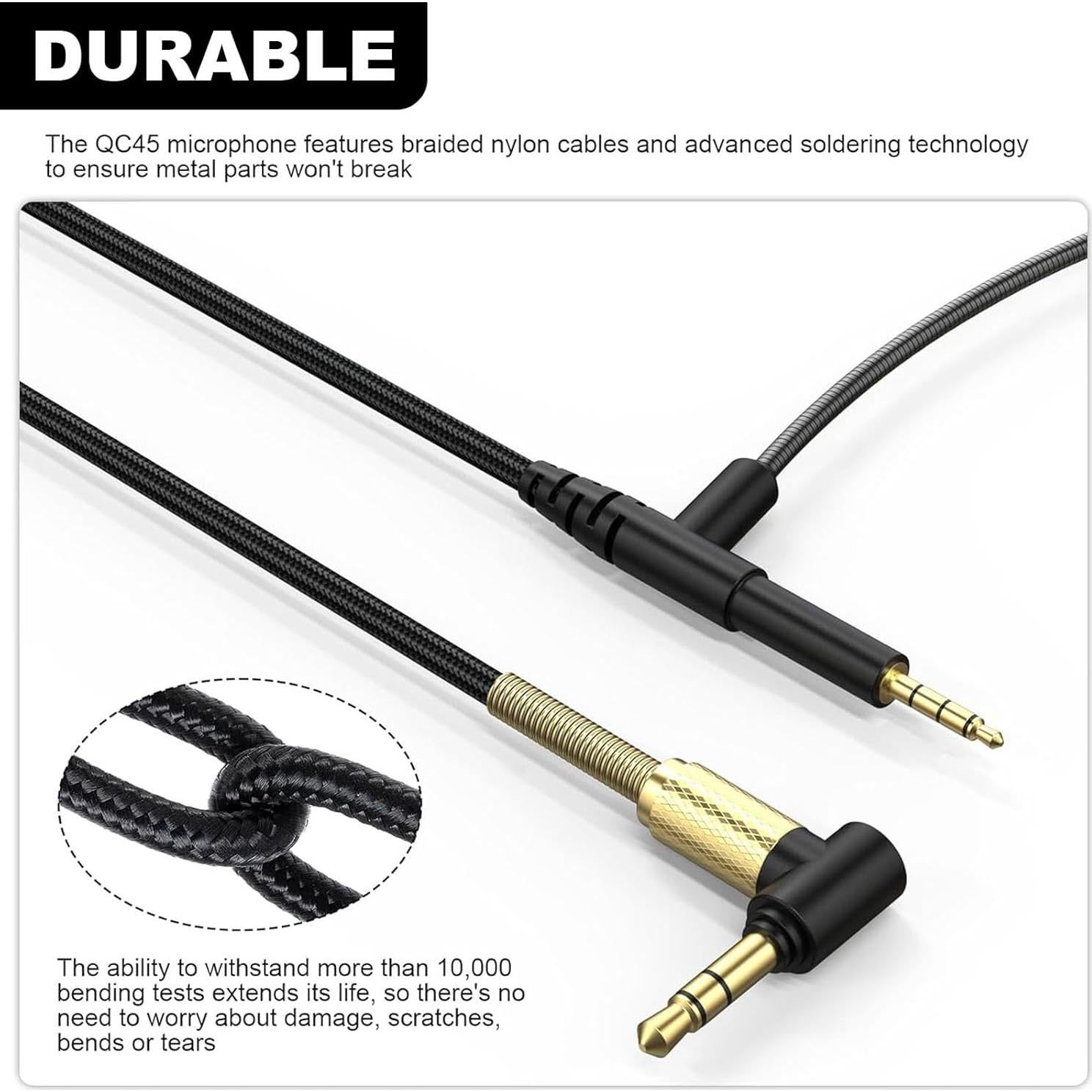 Micrófono Boom Zosvoses QC45 para Auriculares Bose y JBL 1.8m