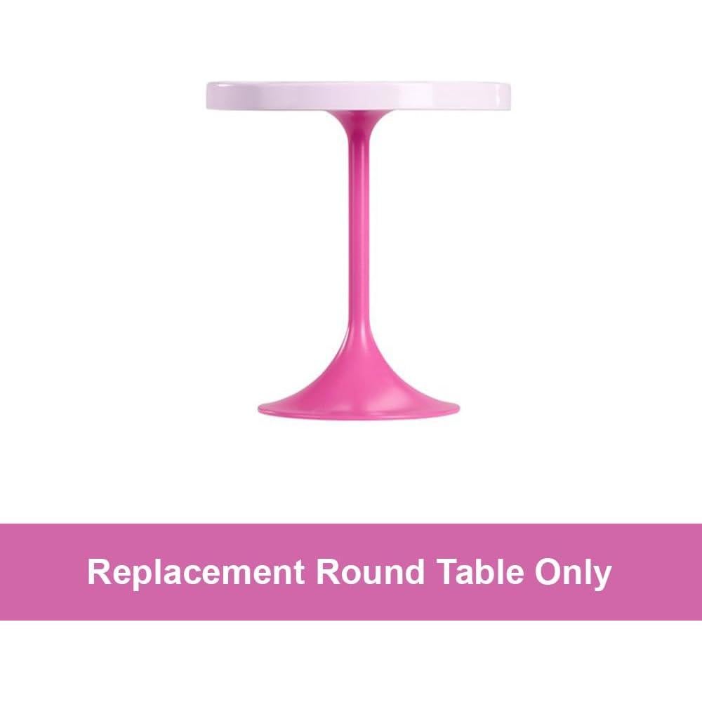 Mesa Redonda Rosa de Reemplazo para Casa de Muñecas Barbie HMX10