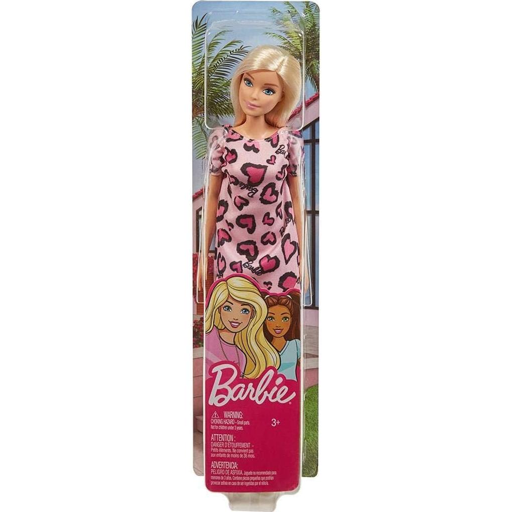 Muñeca Barbie Rubia con Vestido Rosa y Zapatillas Plataforma