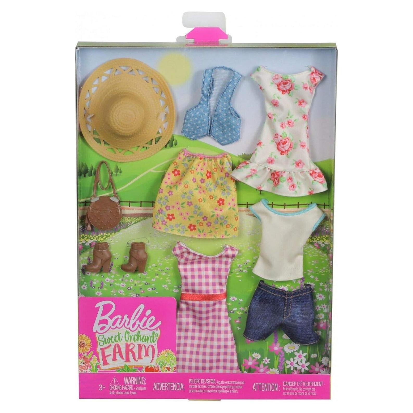 Conjunto de Ropa y Accesorios Barbie Granja Secreta 3+ años