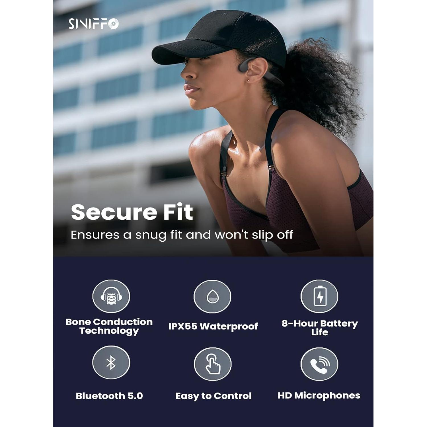 Auriculares Inalámbricos Siniffo HS1 Conducción Ósea Impermeables