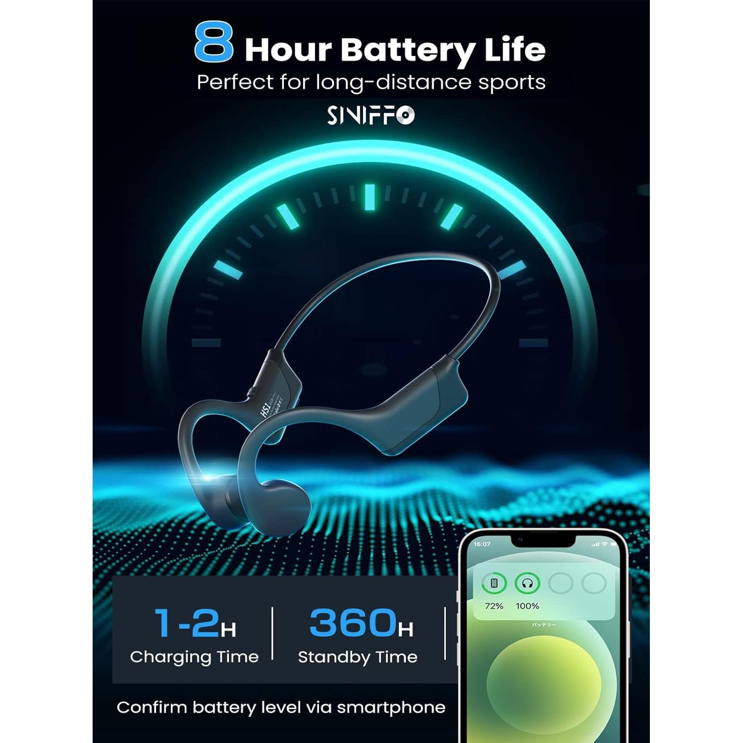 Auriculares Inalámbricos Siniffo HS1 Conducción Ósea Impermeables