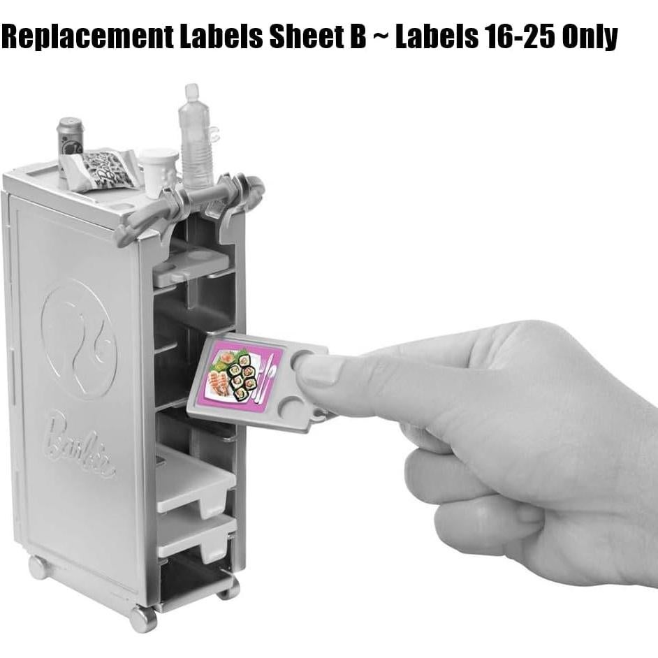 Hoja de Etiquetas de Repuesto B Mattel para Barbie Dreamplane GDG76