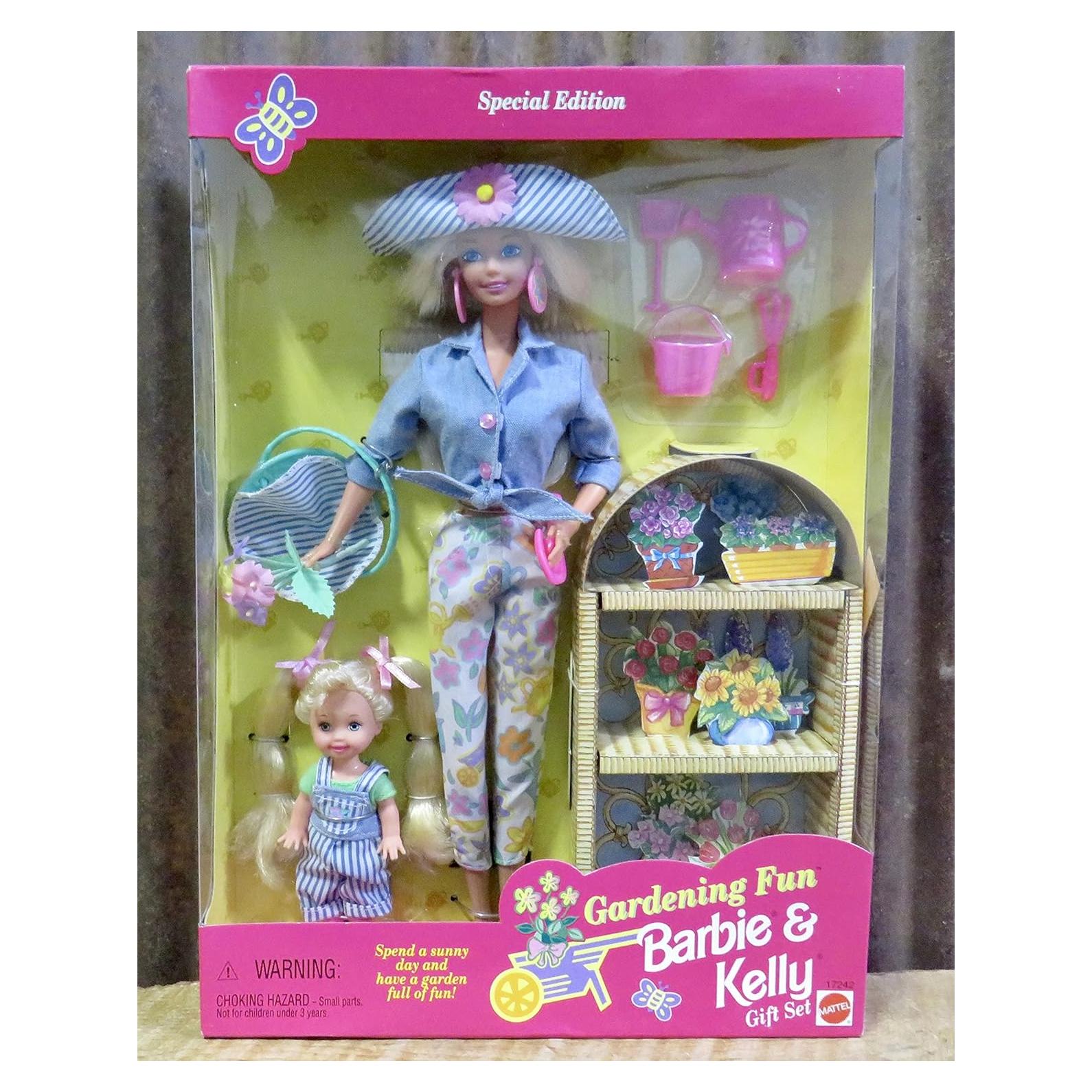 Conjunto de Jardinería Barbie y Kelly Mattel 1996 - 2 Muñecas y Accesorios