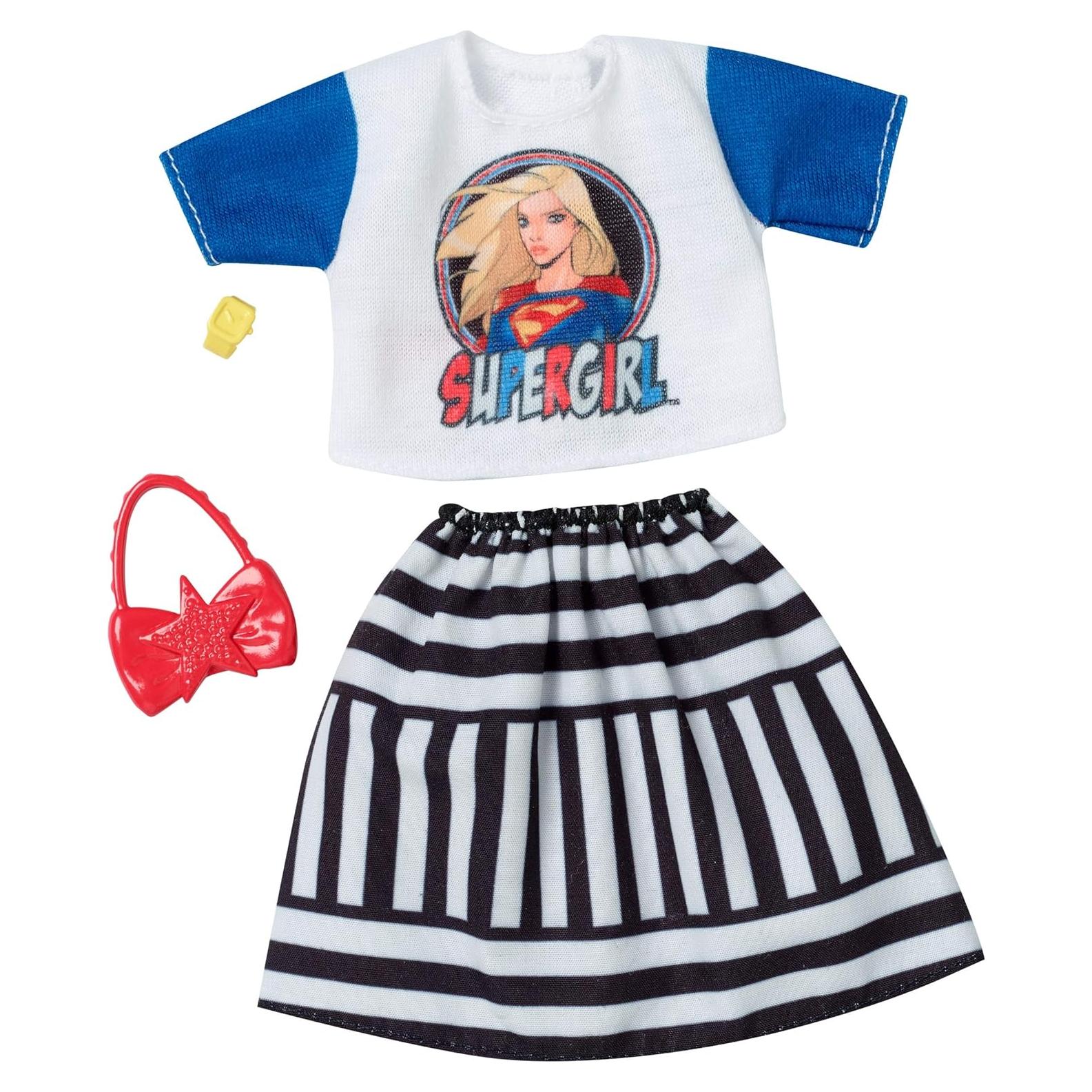 Conjunto de Ropa Barbie Supergirl Mattel con Accesorios