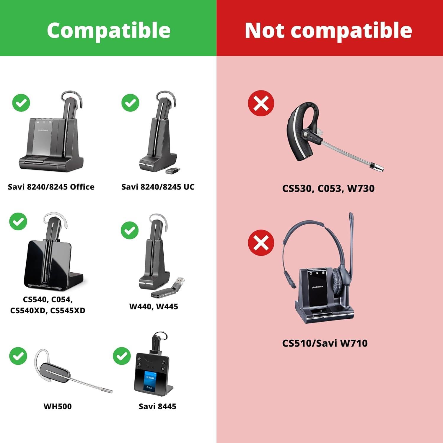 Diadema de Reemplazo Plantronics CS540/CS540XD con Toallita
