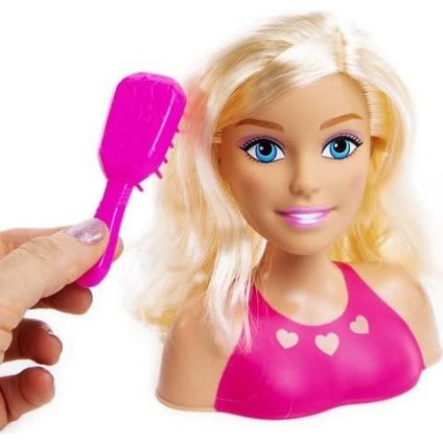 Cabeza de Estilo Mini Muñeca Barbie Just Play 2pc Rubia
