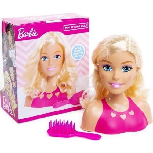 Cabeza de Estilo Mini Muñeca Barbie Just Play 2pc Rubia