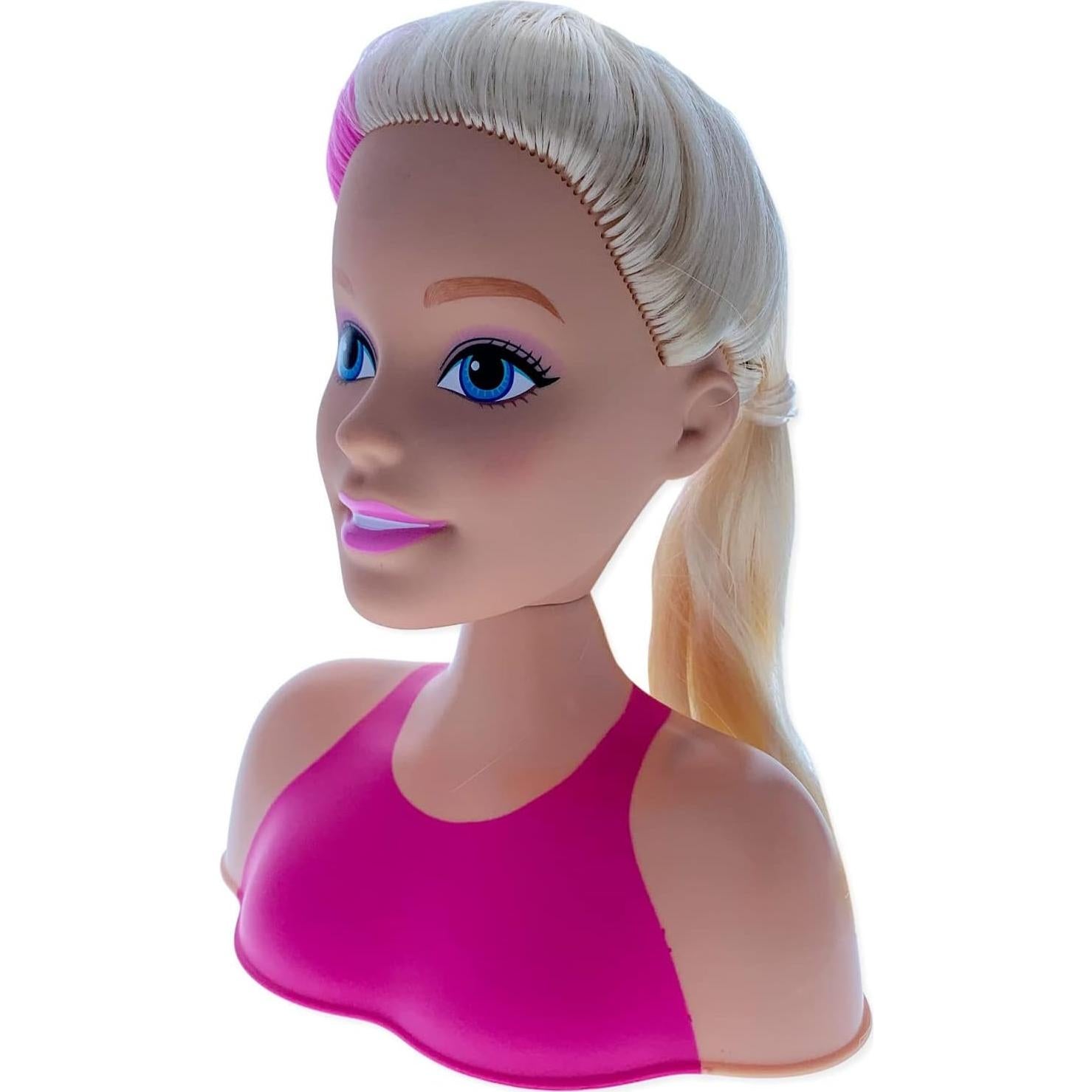 Cabeza de Estilo Mini Muñeca Barbie Just Play 2pc Rubia