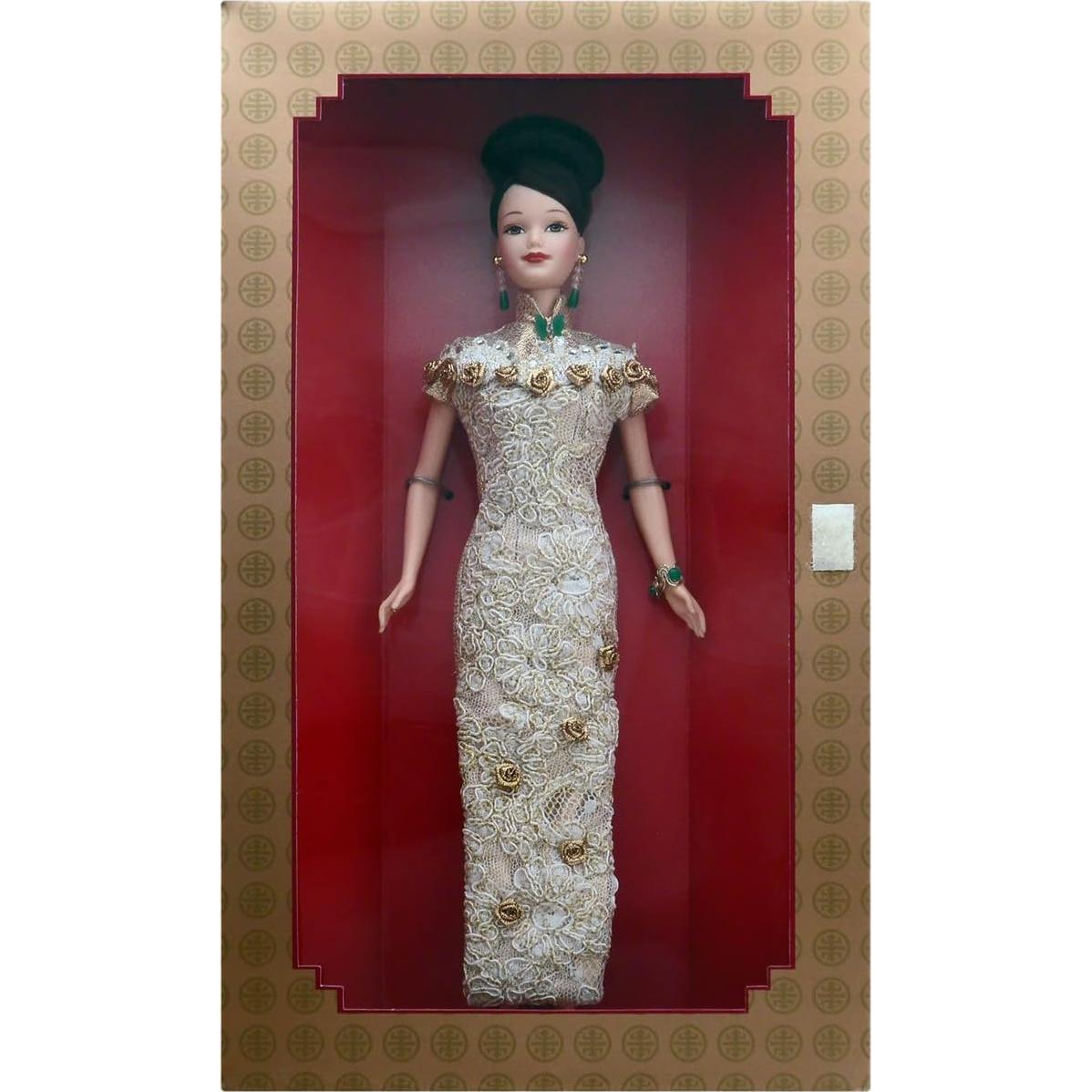 Muñeca Barbie Dorada QI-PAO Edición Especial Coleccionable