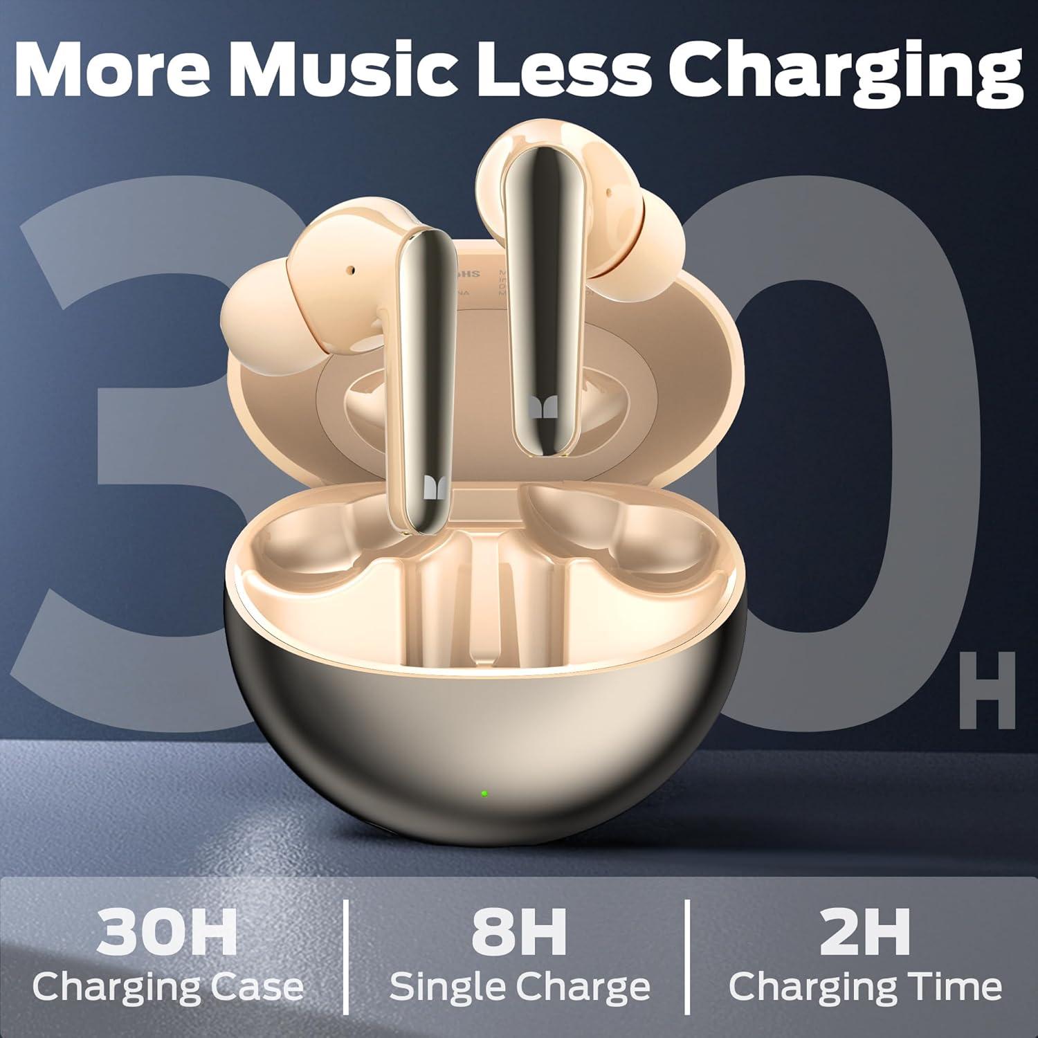 Auriculares Inalámbricos Monster N-Lite 203 AirLinks, Bluetooth 5.3, 30h Batería, IPX6