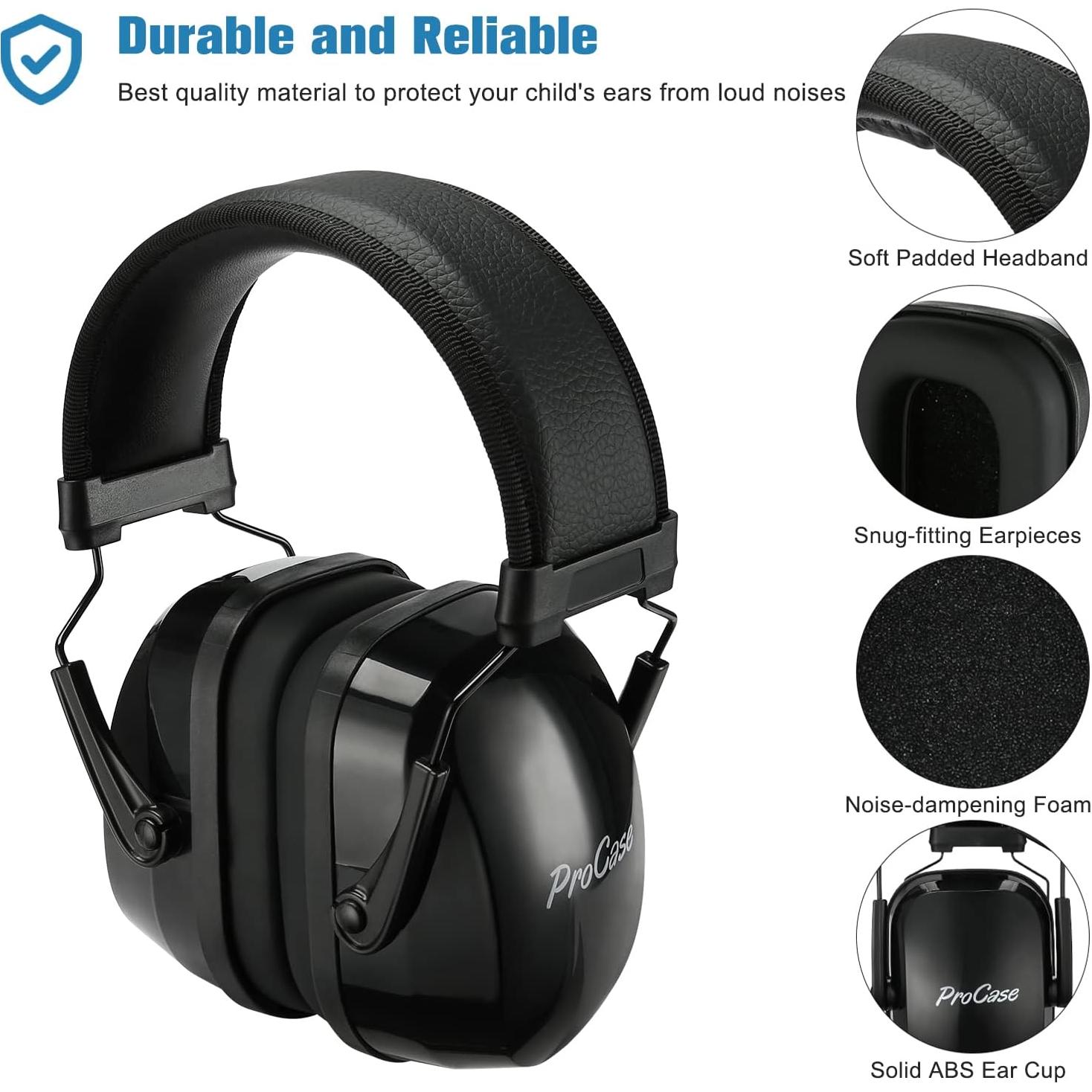 Orejeras ProCase para Niños, Cancelación de Ruido SNR 29 dB