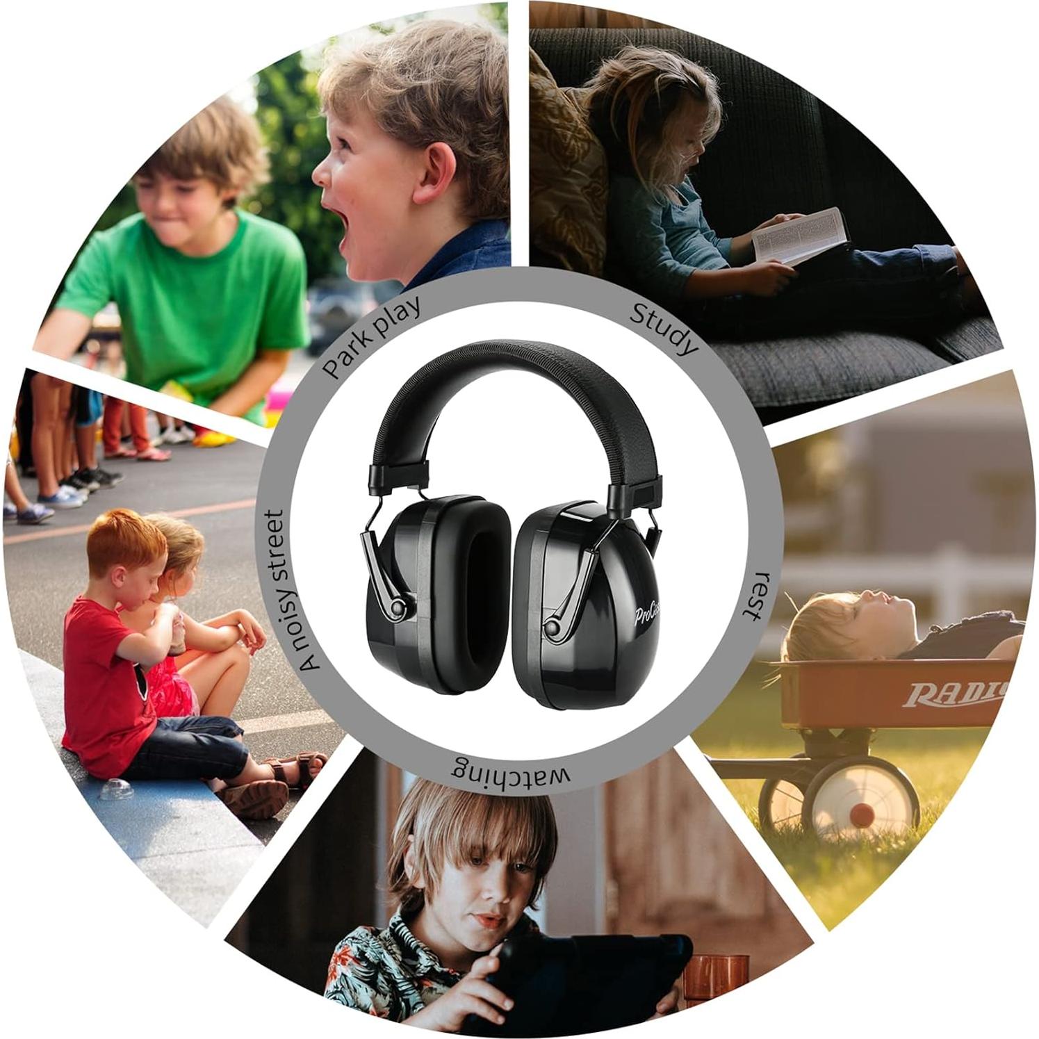 Orejeras ProCase para Niños, Cancelación de Ruido SNR 29 dB