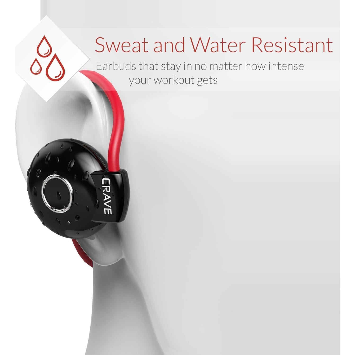 Auriculares Inalámbricos Bluetooth Crave Octane Sport - Rojo