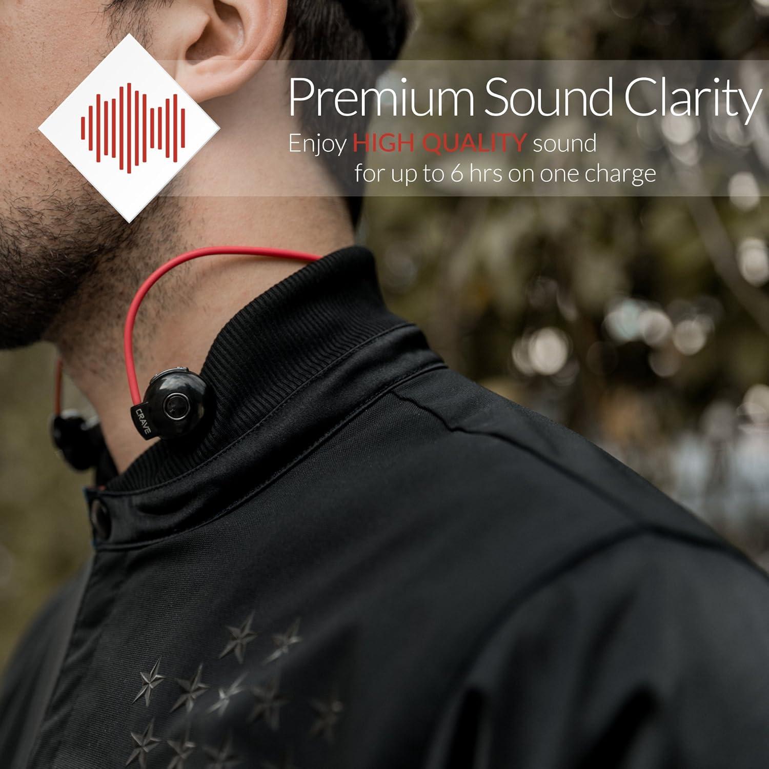 Auriculares Inalámbricos Bluetooth Crave Octane Sport - Rojo