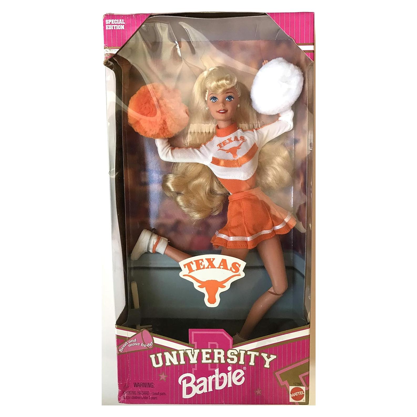 Muñeca Animadora Barbie Mattel Universidad de Texas 33cm